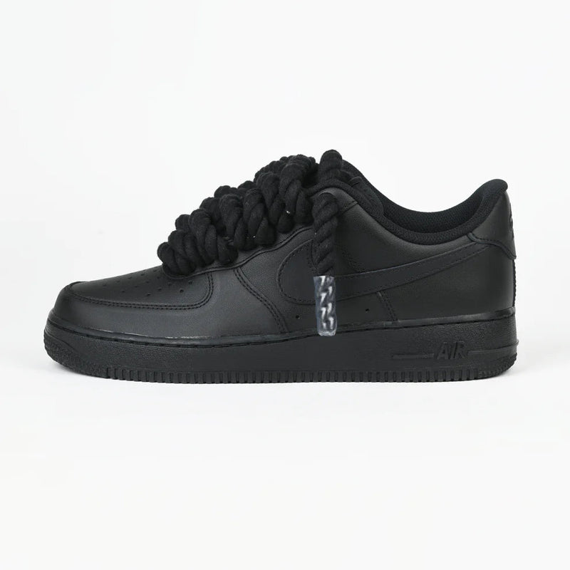 Black Nike Air Force 1 Rope Laces