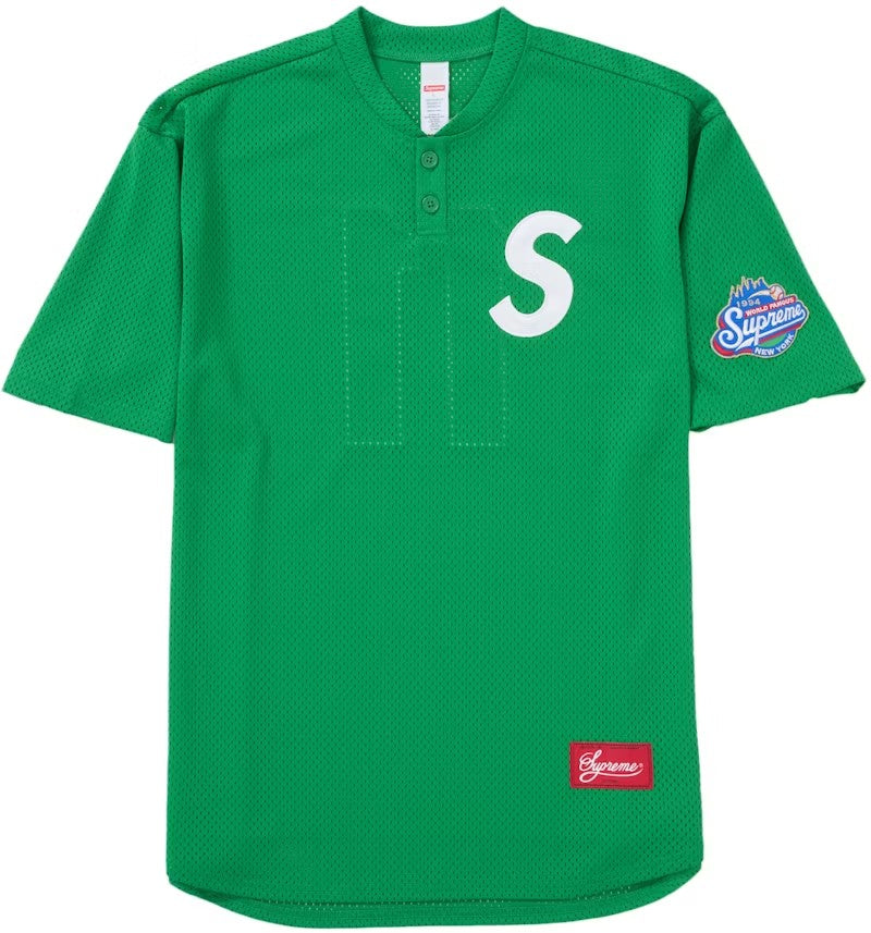 Supreme S Logo Baseball Henley (SS25) Green
