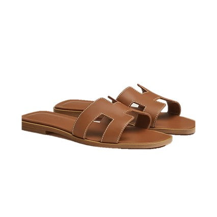 Hermes Oran Sandals Gold