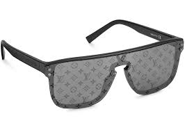 Louis Vuitton Waimea Sunglasses Black Silver Monogram